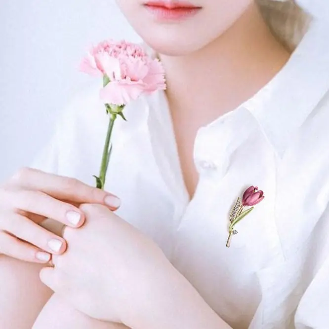 Broche Tulipe élégante