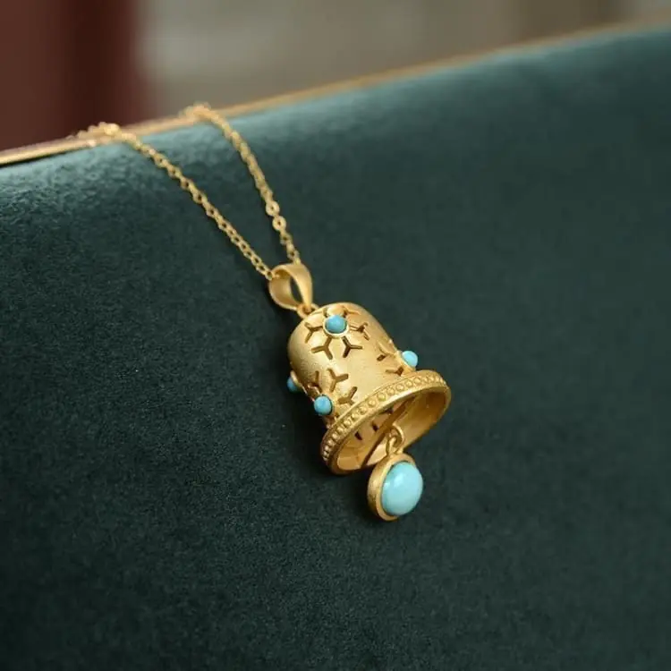 Collier pendentif Cloche de prière