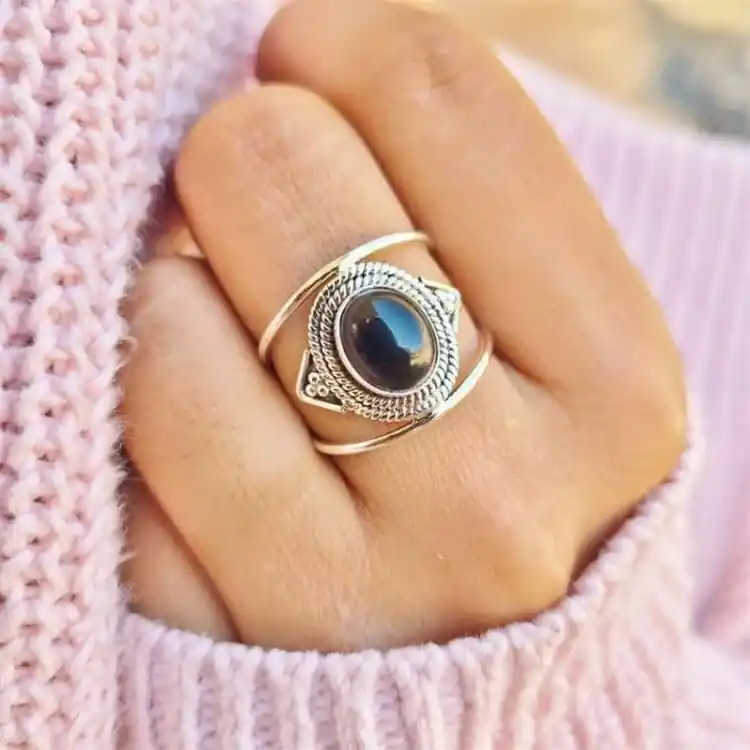 Bague Grenat rouge