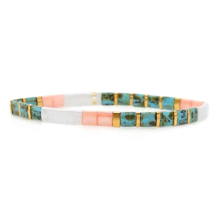 Bracelet d'été en perles de verre du japon - Badruka