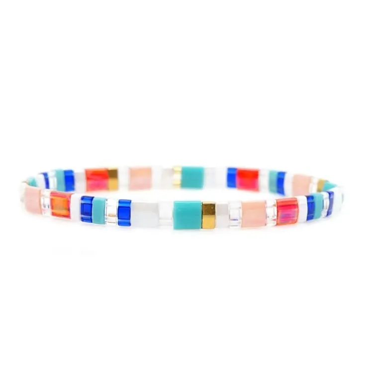 Bracelet d'été en perles de verre du japon - Farniente