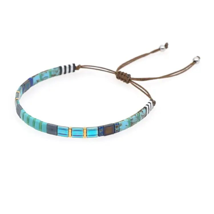Bracelet d'été en perles de verre du japon - Bismarck