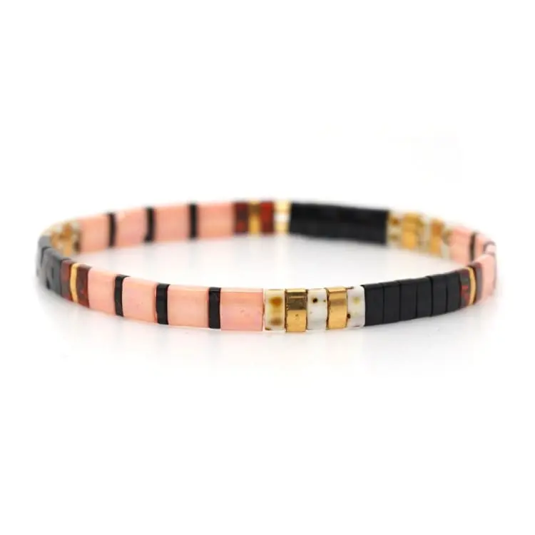 Bracelet d'été en perles de verre du japon - Paon