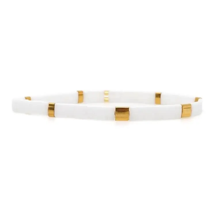 Bracelet d'été en perles de verre du japon - Ara Hyacinthe