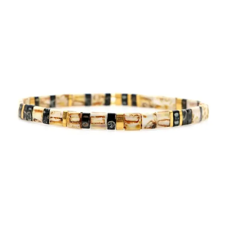 Bracelet d'été en perles de verre du japon - Seychel
