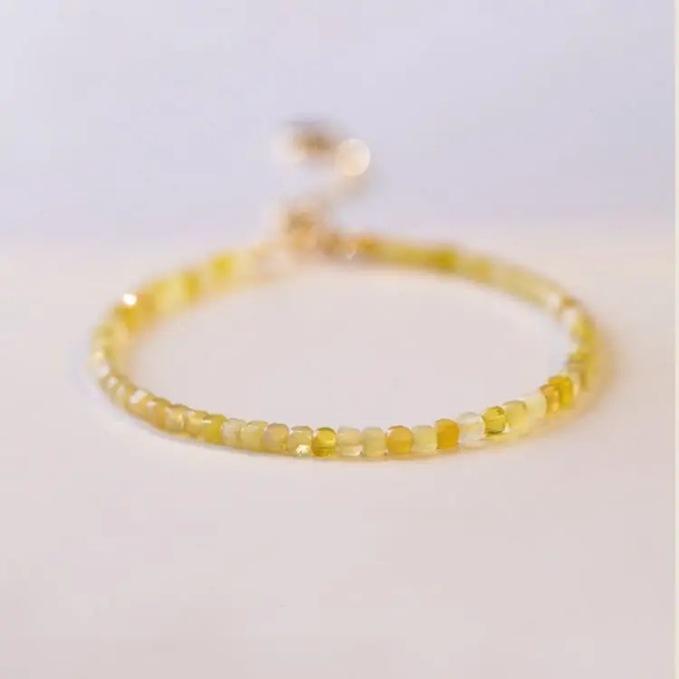 Bracelet fin en Opale jaune
