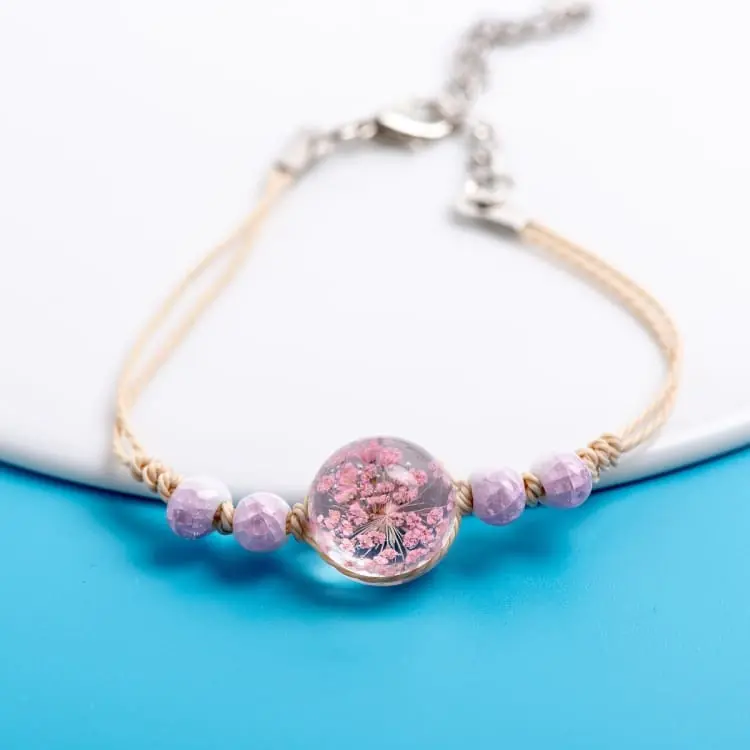 Bracelet de la fleur éternelle de cristal - Dahlia
