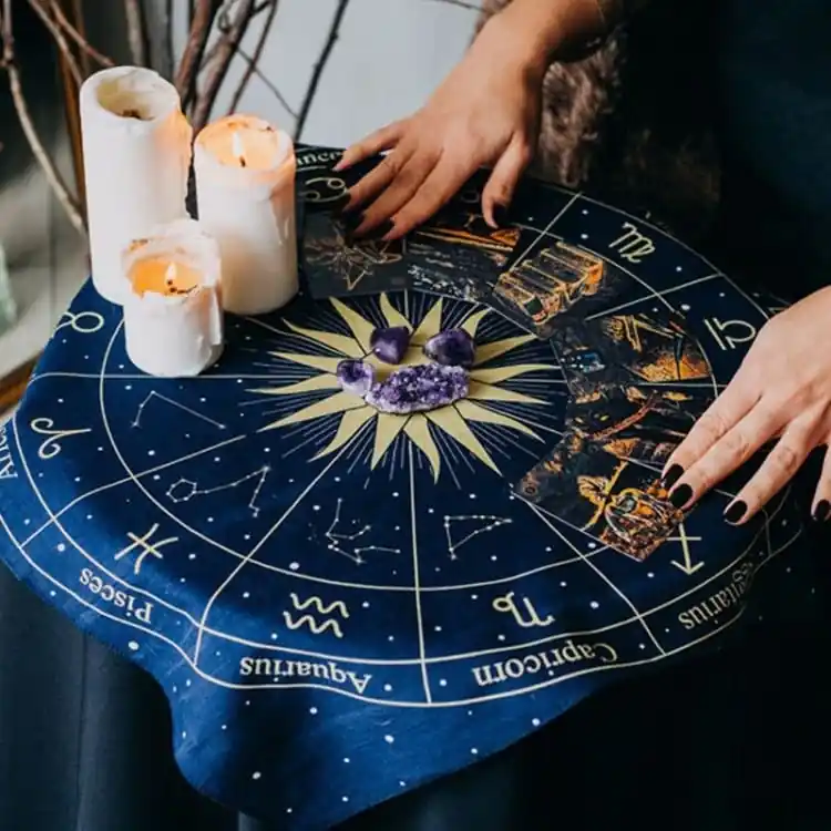 Tapis de divination - Bleu Nuit
