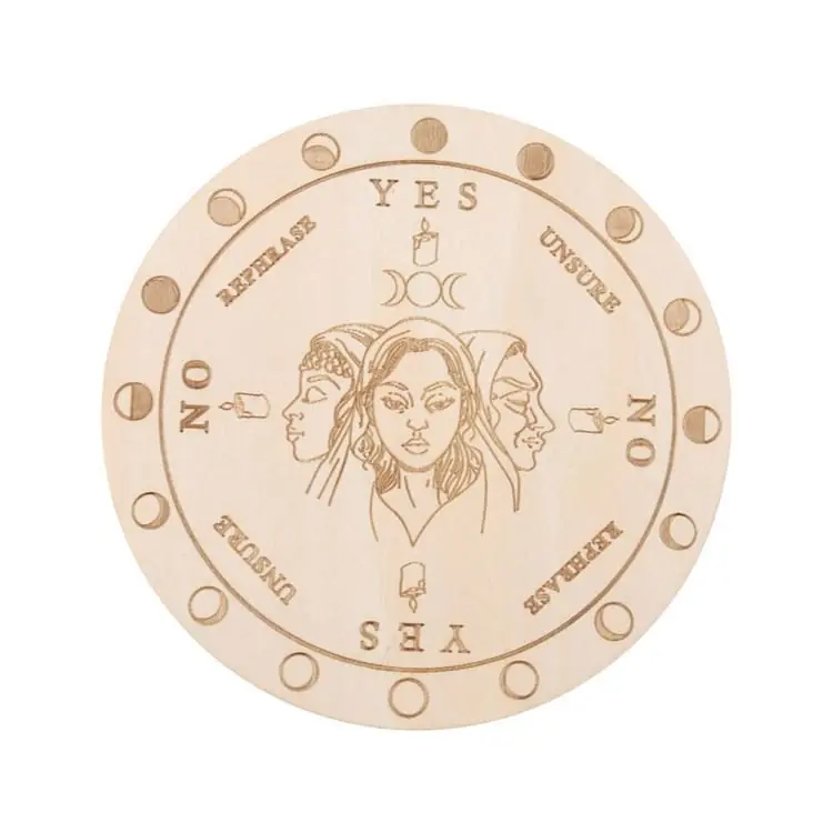 Planche pendule en bois - Les 3 sœurs
