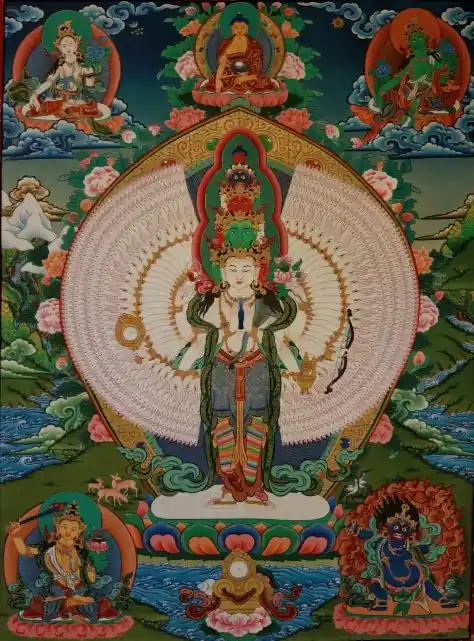 Peinture Thangka d’Avalokitasvara