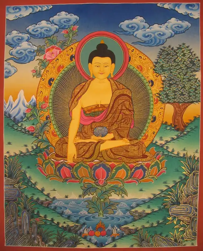Thangka du Bouddha Shakyamuni