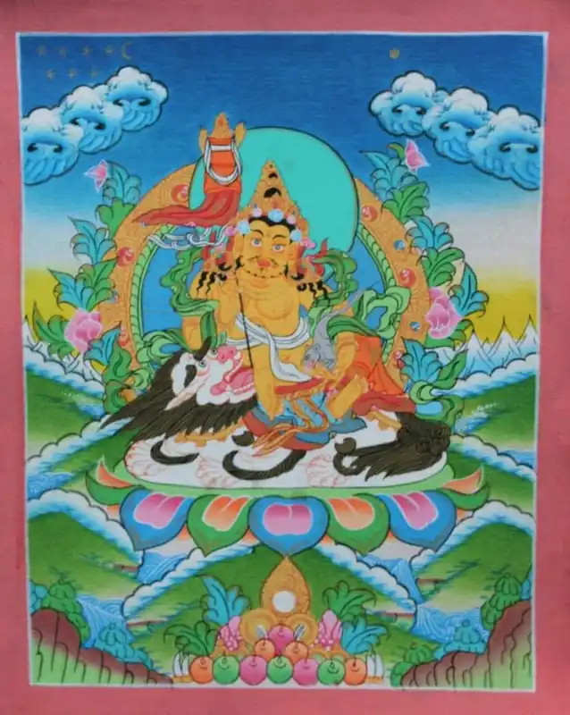 Thangka de Zambala jaune