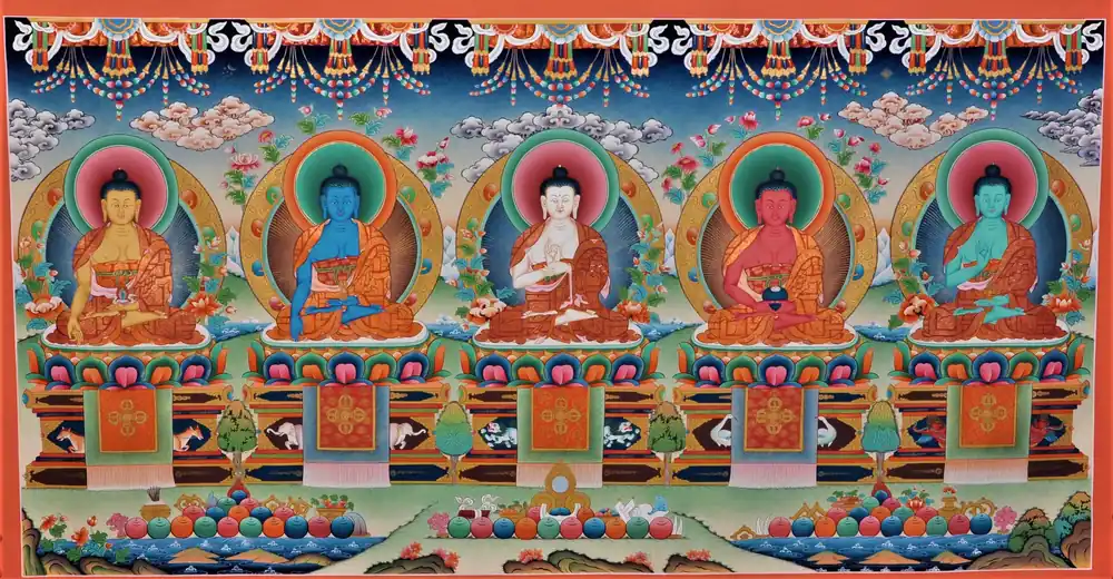 Pancha Bouddhas – cinq Bouddhas