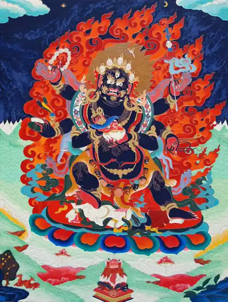 Thangka de Mahakala aux Six Bras