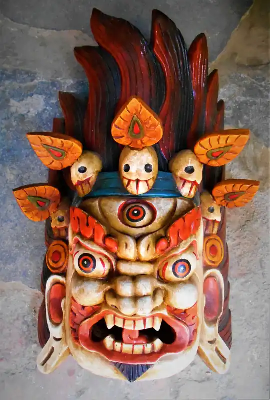 Bhairav avec masque à voile