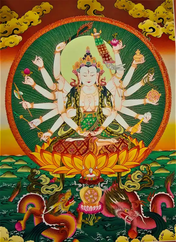 Peinture Thangka de Cundi