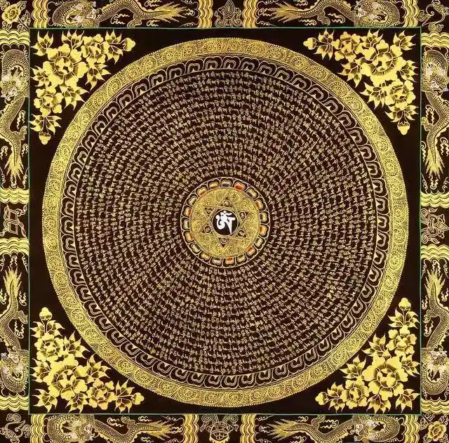 Mantra Mandala avec Dragon