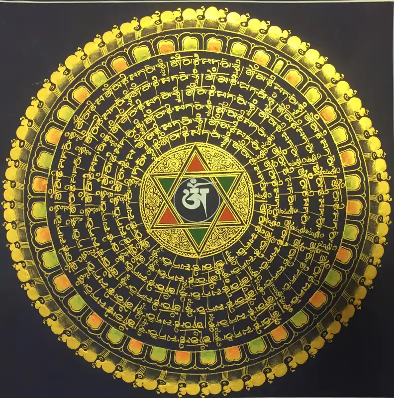 Mantra Mandala Bouddhiste Tibétain