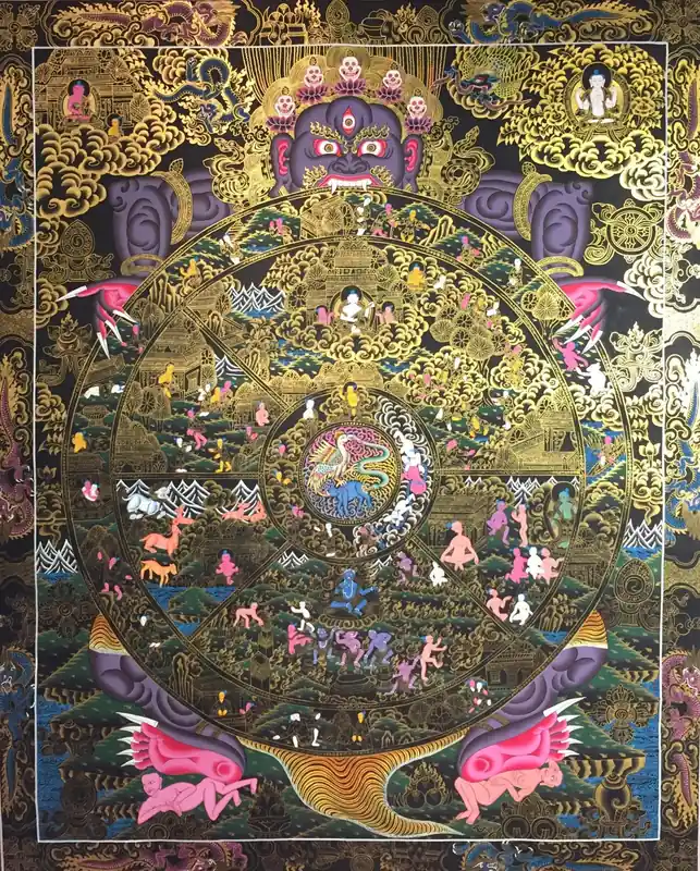 Le Thangka de la Roue de la Vie Bouddhiste