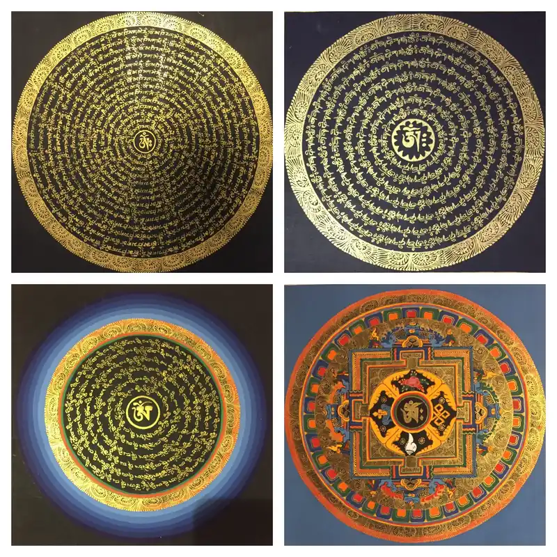 Assortiment de Mandala de Mantra Om