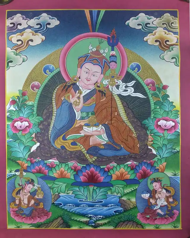 Peinture de Thangka du Guru Rinpoche