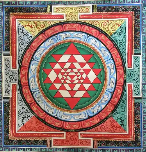 Mandala du Shri Yantra bouddhiste tibétain