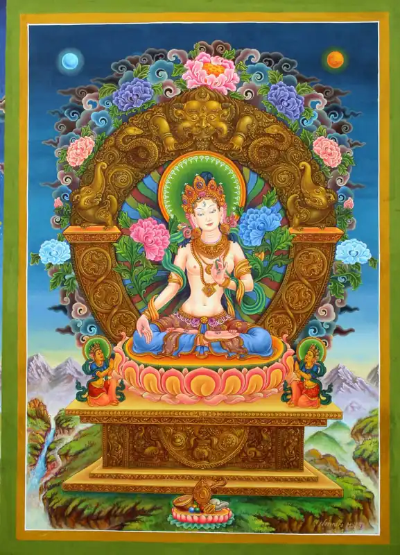 Peinture Paubha de Saptalochani Tara