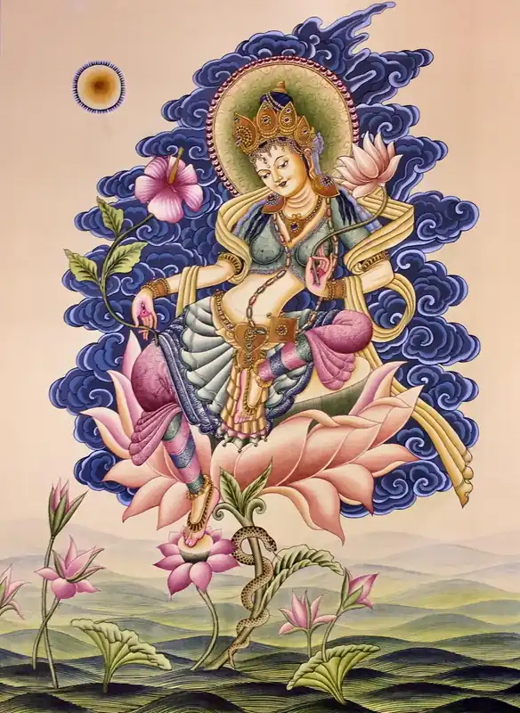Paubha de Tara Blanche