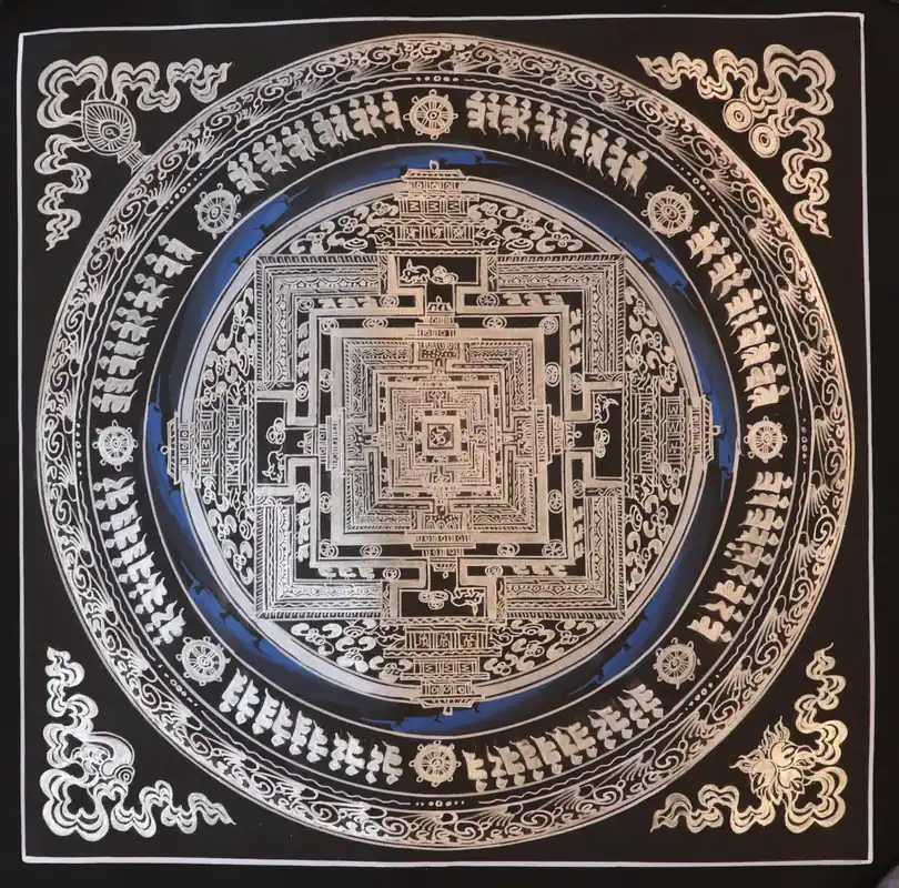 Le Mandala Kalachakra en argent