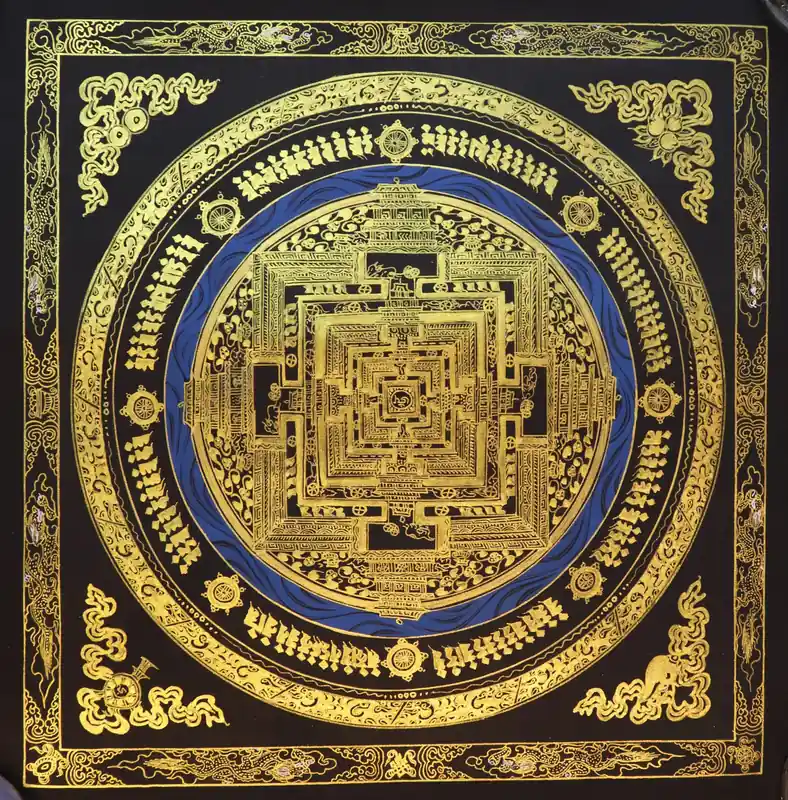 Mandala doré du Kalachakra