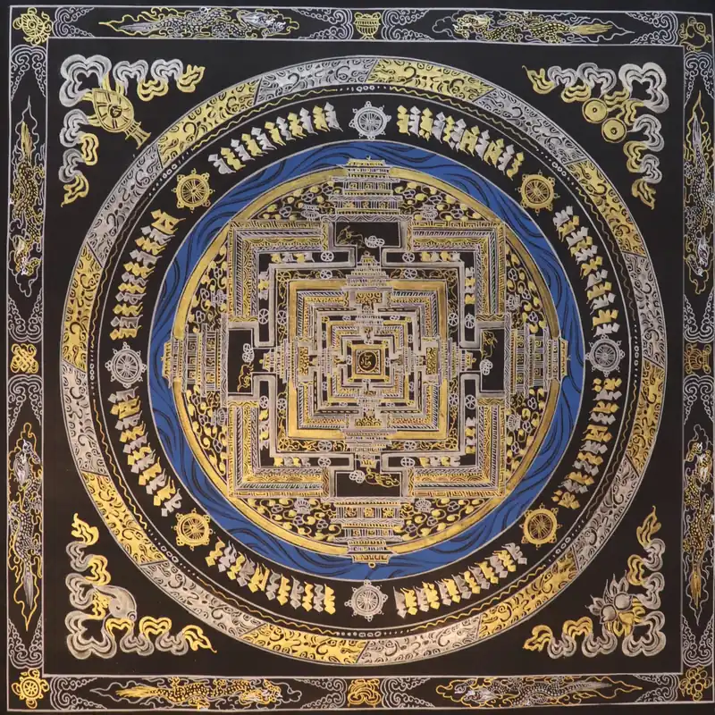 Le Mandala Kalachakra en Or et Argent