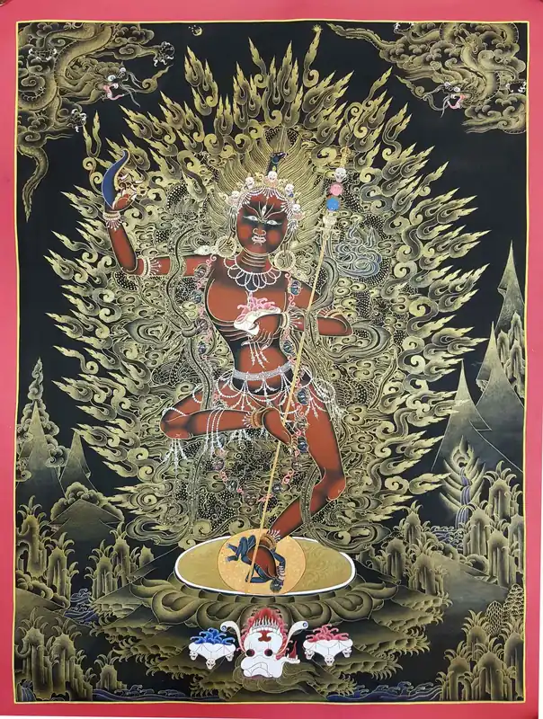 Thangka tibétain de Vajravarahi