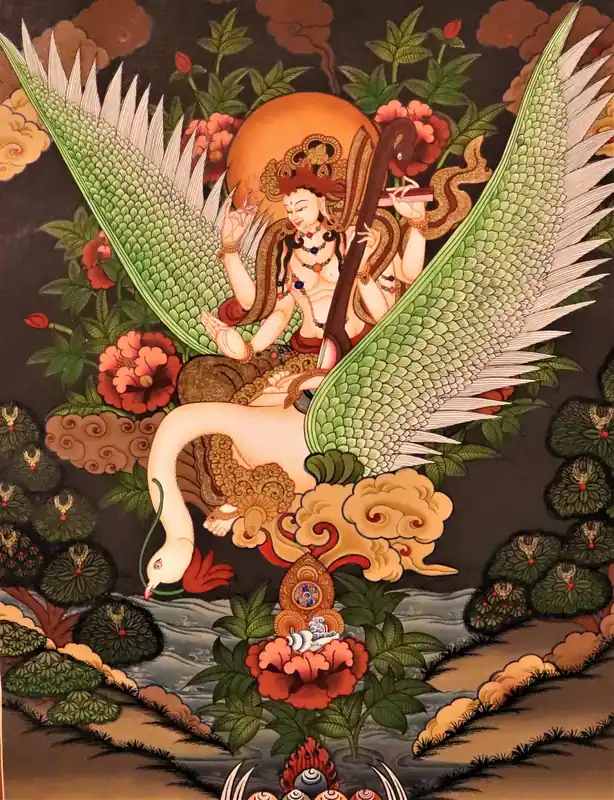 Thangka de Saraswati – Style Newar