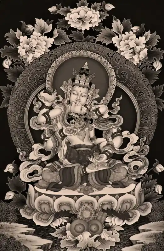 Thangka de Vajra Satwa Shakti
