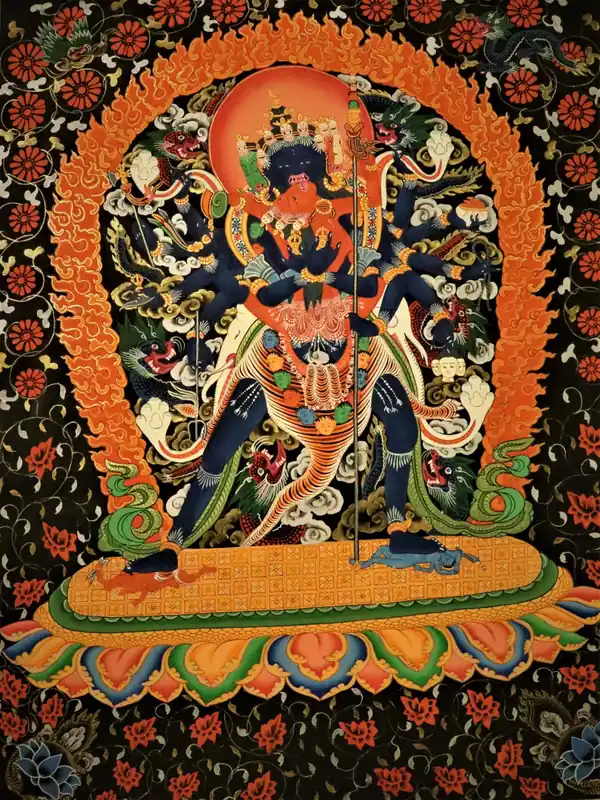 Peinture Thangka de Chakrasamvara