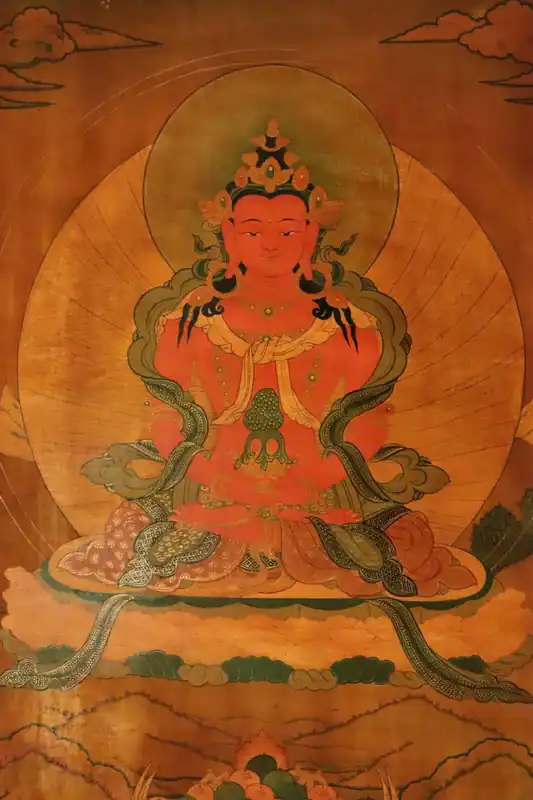 Thangka antique d’Amitabha Bouddha