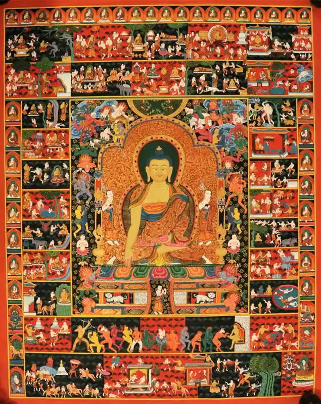 Vie du Bouddha – Art Thangka