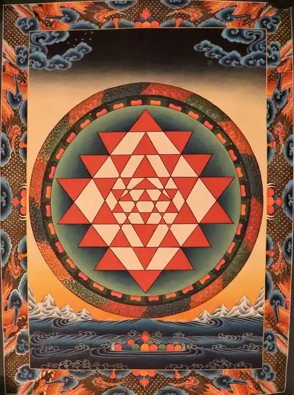 Sri Yantra dans le style Newari