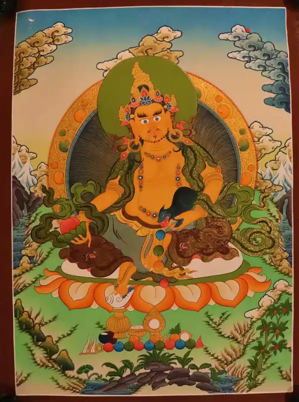 Peinture Thangka de Kuber