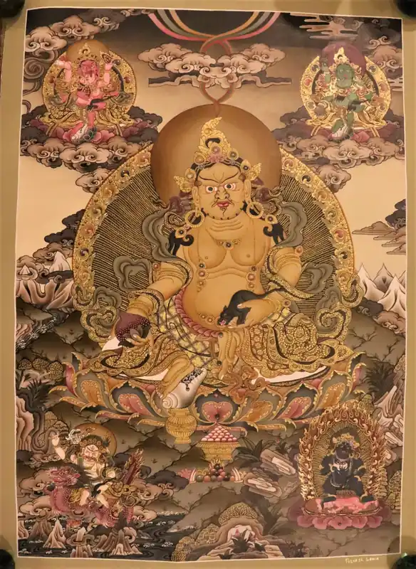 Cinq Thangka de Jambhala
