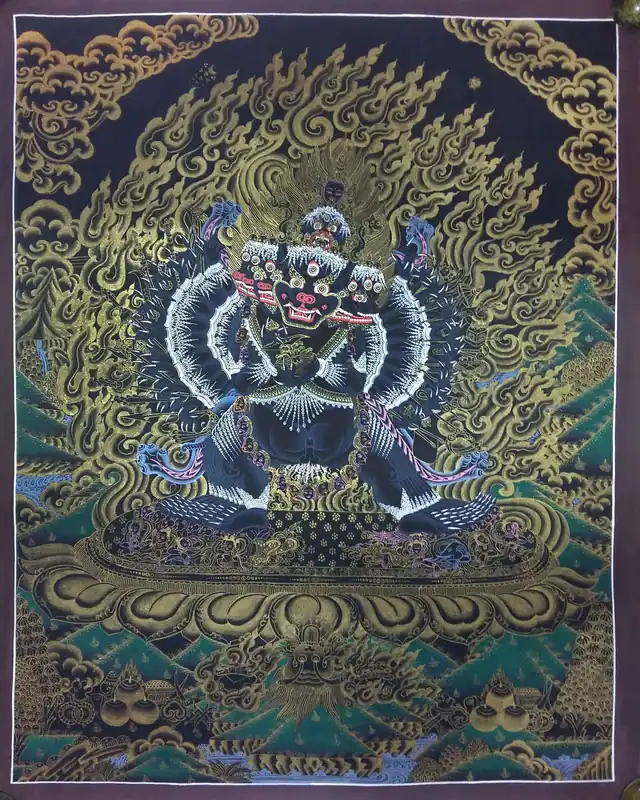 Peinture de Thangka de Yamantaka