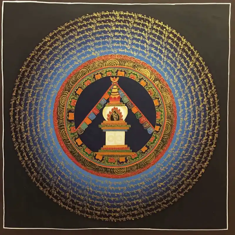 Stupa Mandala avec Mantra
