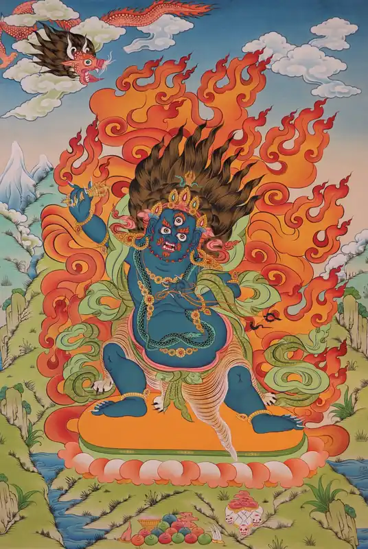 Peinture Thangka de Vajrapani