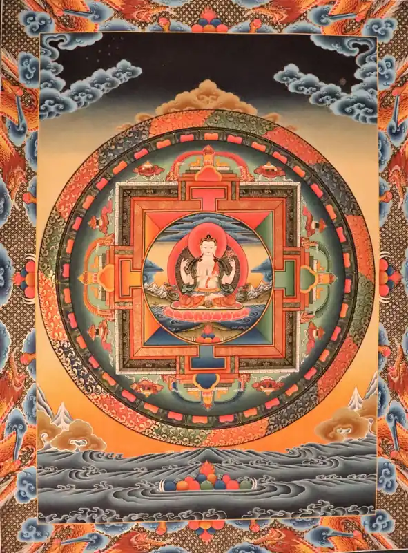 Mandala tibétain de Chenrezig