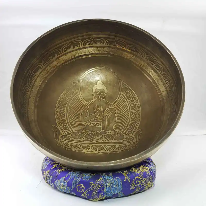 Bol chantant en bronze du Bouddha Vairochana