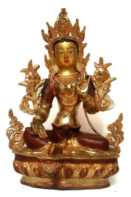 Statue en cuivre de Tara Verte