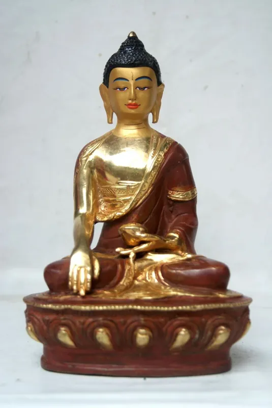 Statue en cuivre de Shakyamuni Bouddha