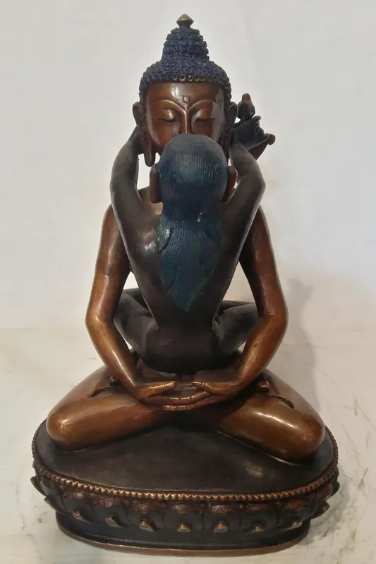 Statue de Samantabhadra en deux couleurs