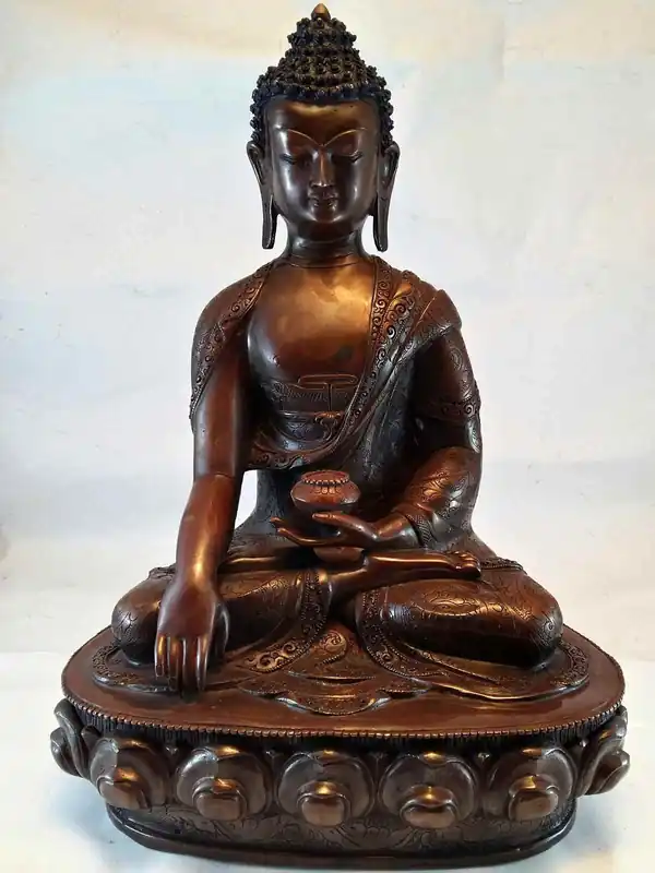 Statue de Shakyamuni Bouddha avec sculpture en corps entier