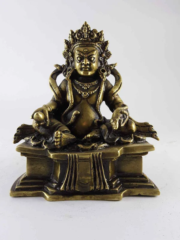 Statue en laiton de Kuber Jambala